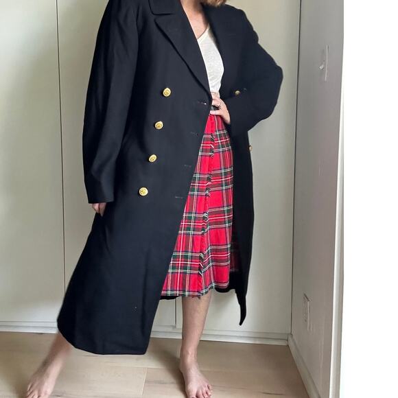 Vintage Tartan Plaid Wool Blend Wrap Skirt Size W26 School Girl Academia Fall - Picture 7 of 11